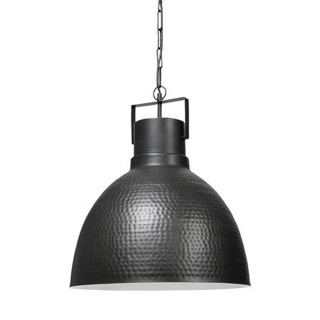 HOMEROOTS 22 x 19 x 19 in. Hammered Gray Metal Pendant Hanging Light 392832